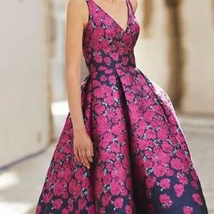Party Formal V Neck Floral Short Sleeve Maxi Dress